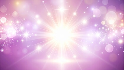 Dazzling purple cosmic background with sparkling stars and twinkling lights.