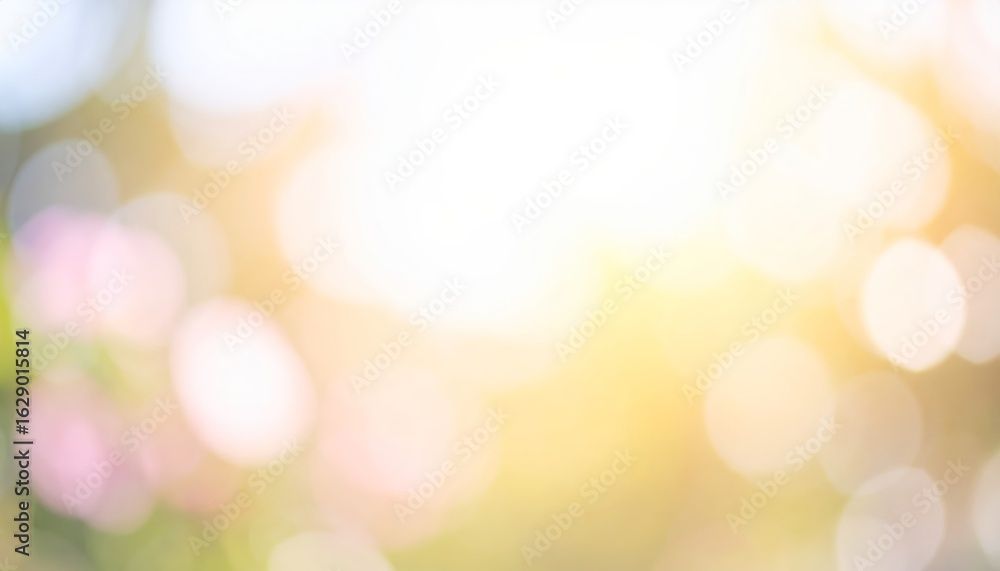 Poster dreamy bokeh background, soft focus blur with abstract circular lights for design.