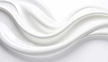Elegant Milky Flow: A graceful display of a white, milky liquid, flowing in smooth, undulating waves, creating a sense of purity, freshness, and sophistication. 