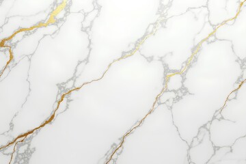 Obraz premium Elegant white marble background with stunning gold veins for luxury design projects and modern aesthetics