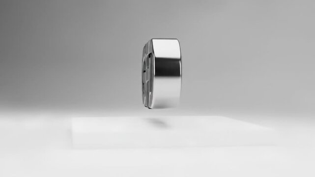 national girlfriend day 3d metallic gfd logo rotation abstract design