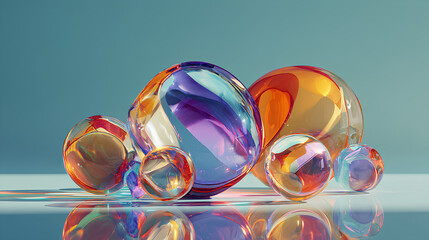 colorful glass beads
