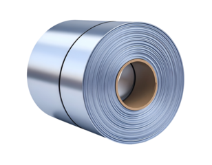 3D Render of Rolled Metal Sheet