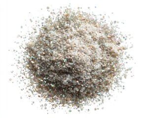 Pile of shimmering, multicolored glitter