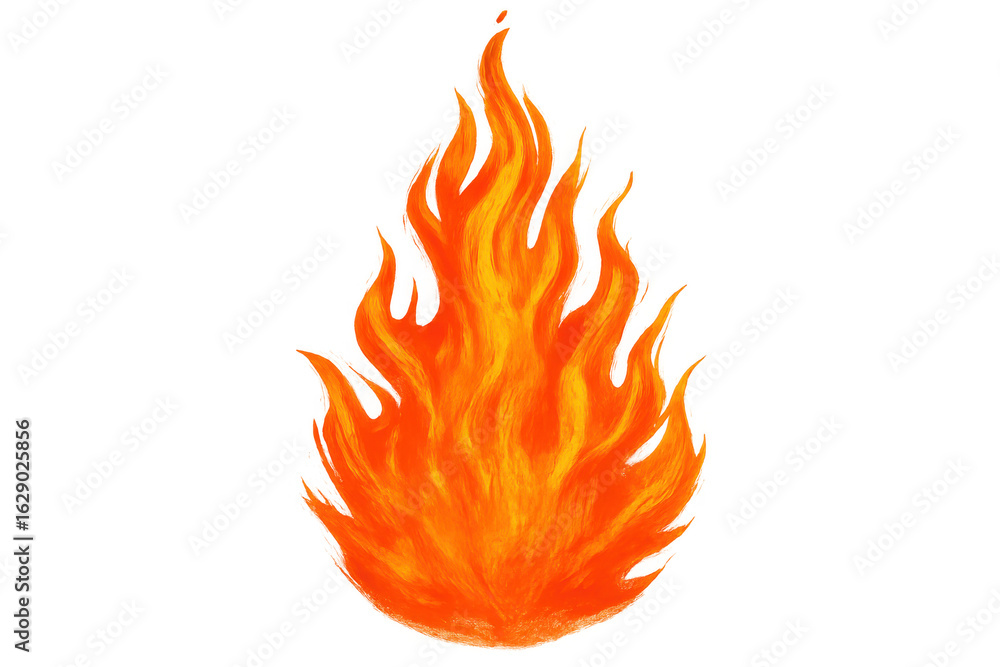 Poster realistic fire flames rising with a transparent background, perfect for adding a touch of heat and i