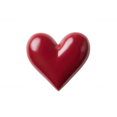 Obraz premium A shiny red heart symbol, perfect for conveying love and affection. Ideal for romantic themes, Valentine's Day, or anything that celebrates emotional connections.