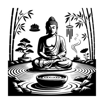 Buddhist clip art preview