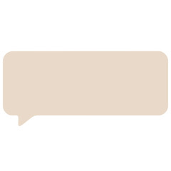 Beige Speech Bubble Chat Box