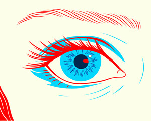 blue eye vector