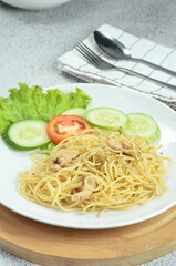 Spaghetti Aglio e Olio, one of the restaurant menus in Jakarta