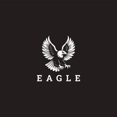 Fototapeta premium Eagle logo vector icon illustration style