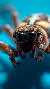 Close-Up of a Spiny Orb-Weaver Spider's Face