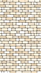 Fototapeta premium Beige and white textured brick wall pattern