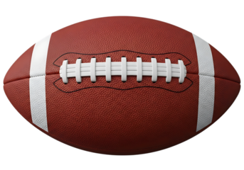 3d illustration of american football isolated on transparent background
