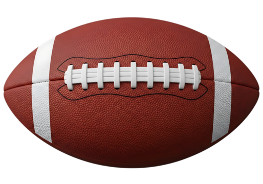 3d illustration of american football isolated on transparent background