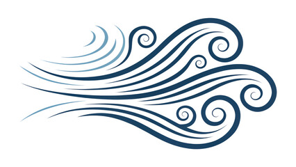 Fototapeta premium abstract blue wave vector art design