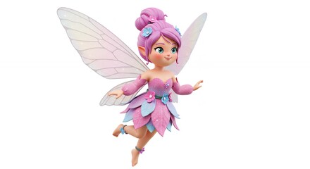 Pink fairy character image