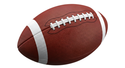 3d illustration of american football isolated on transparent background