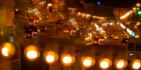 blurry background with night streets