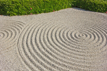 枯山水の日本庭園