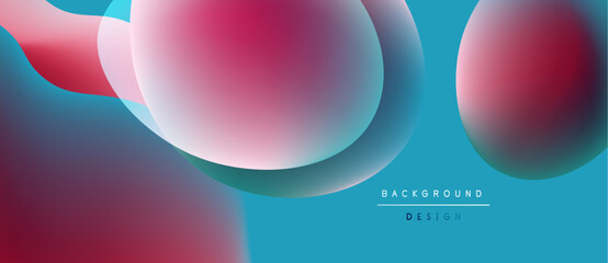 Abstract fluid shapes, vibrant colors blend. Red, purple, turquoise create dynamic background design. Smooth gradients, modern aesthetic.