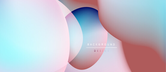 Abstract fluid shapes blend. Soft pastel colors create modern background design. Gradient hues offer visual depth.