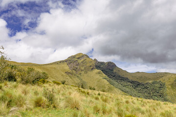 Pichincha Province, Quito, Ecuador - July 5, 2025: The Pasochoa volcano is located in the Pasochoa wildlife refuge. It is an extinct volcano, 4,200 meters high. © momentsphotography