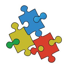 A puzzles grid template with interlocking pieces arranged neatly, perfect for creating colorful, fun, and engaging designs that fit together seamlessly in a clean layout.
