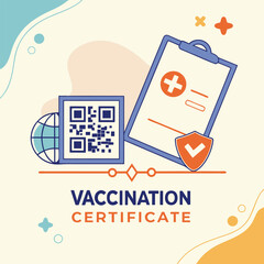 Vaccination certificate or passport concept vector generated by ai