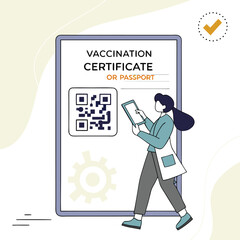 Vaccination certificate or passport concept vector generated by ai