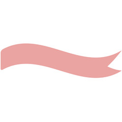 Soft pink ribbon banner with a rightward flow. Suitable for modern graphics, labels, decoration, elegant designs, or promotional content.

