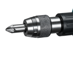 Heavy-duty electric drill tool for construction, isolated on transparent background PNG