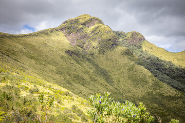 Pichincha Province, Quito, Ecuador - July 5, 2025: The Pasochoa volcano is located in the Pasochoa...