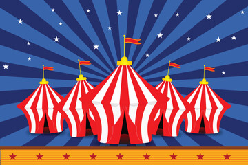 Circus tent background, carnival tent on vintage background