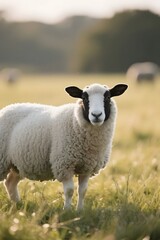 Obraz premium sheep in the field