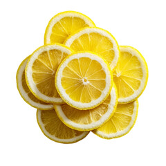 Vibrant, juicy lemon slices artfully arranged, showcasing fresh citrus segments and bright, zesty flavor for healthy lifestyle and culinary inspiration
