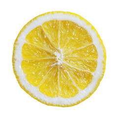 Juicy, bright yellow lemon slice bursting with fresh citrus flavor, perfect for vibrant summer recipes and healthy living