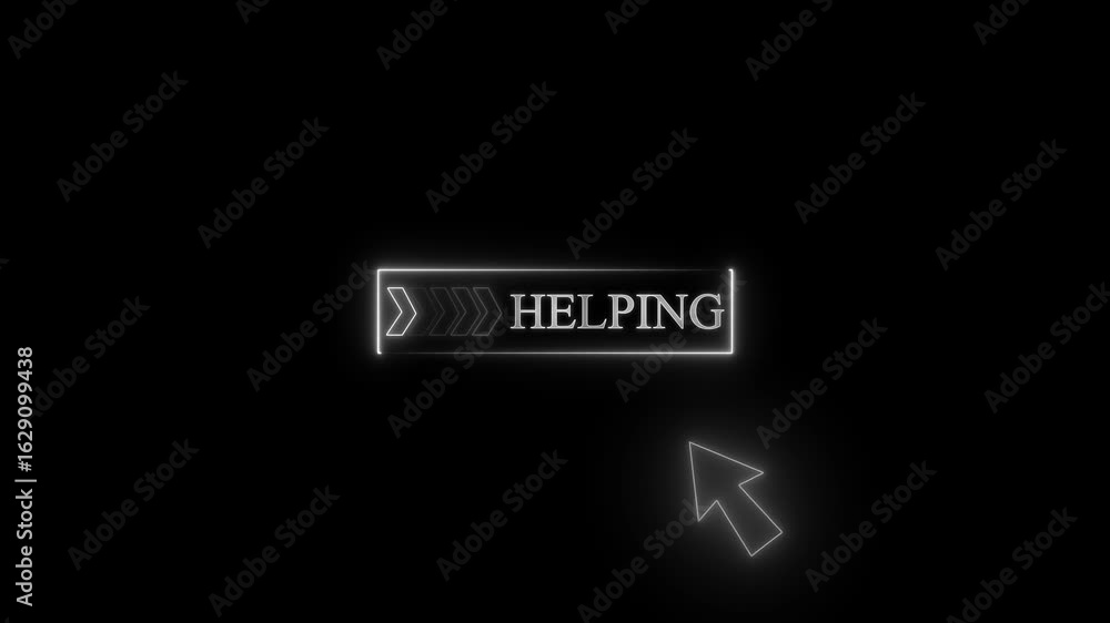 Fototapete animated mouse cursor clicking need help button on website. helping icon on the transparent backgrou