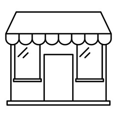 of store icon line design. Store vector illustration on white background