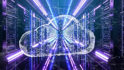 Cloud computing concept. Communication network.