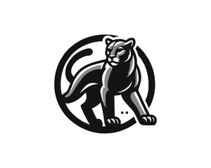 Obraz premium Cougar Logo Icon Vector Illustration