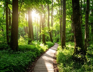 Sunlit forest path (1)