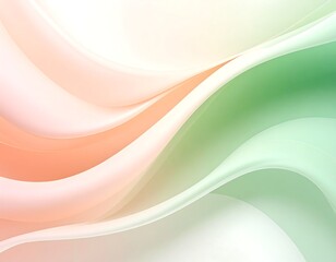 Abstract pastel waves, flowing smoothly, creating a soft, calming effect