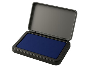 Open black ink pad isolated on transparent background