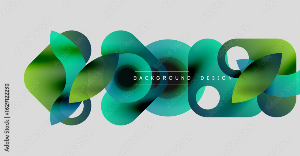 Poster abstract fluid shapes, vibrant colors blend. modern design element, smooth gradients create dynamic 
