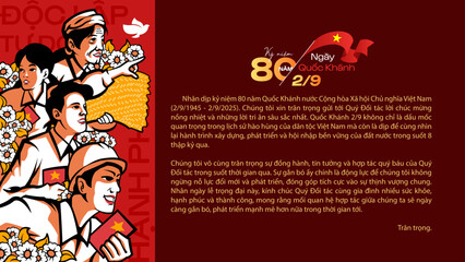 September 2nd celebration card for Vietnam Independence Day