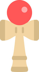 ホビーの、けん玉のアイコンのイラスト