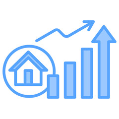 Housing Demand Blue Icon