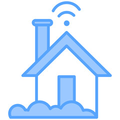 Smart Homes Blue Icon
