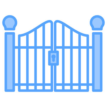 Gated Communities Blue Icon